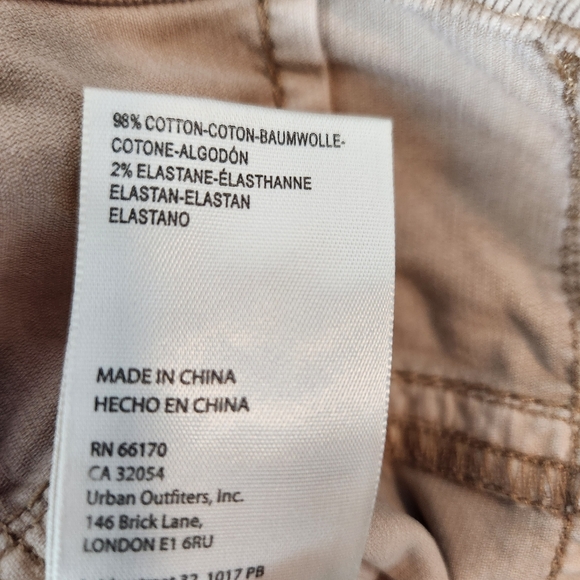 We The Free Flare High Waist Corduroy Pants Size 28 Beige Tan - Picture 7 of 10